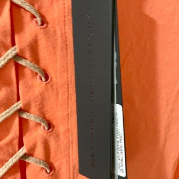 Orange Lace-Up Short Sleeve Tee - Picture 8 of 13